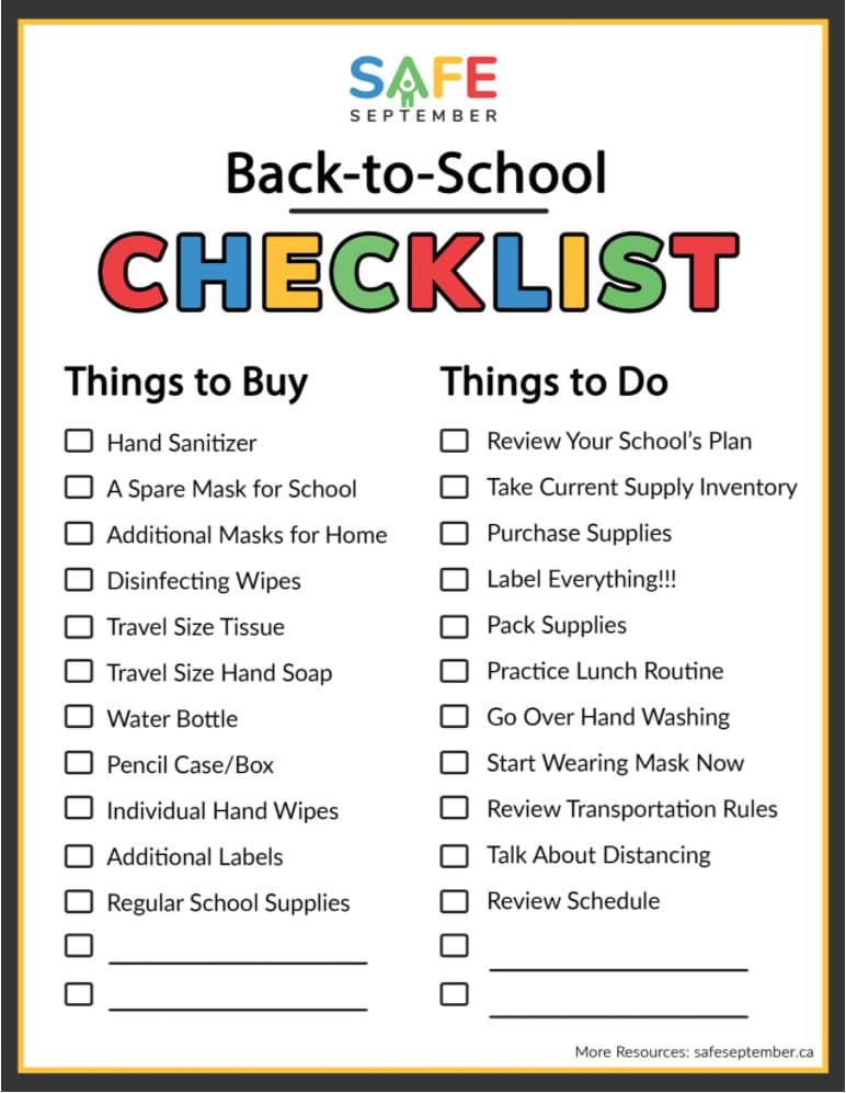 Back-to-School Checklist 2025